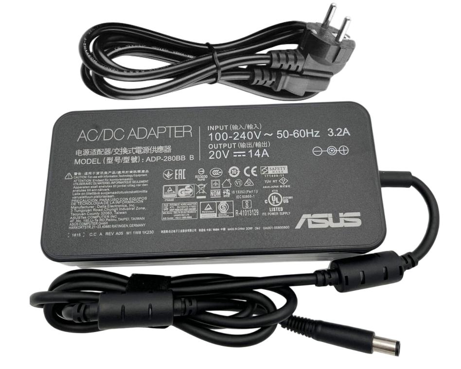Original 20V 14A 280W MSI GE66 Raider 10SF-239 Chargeur AC Adaptateur