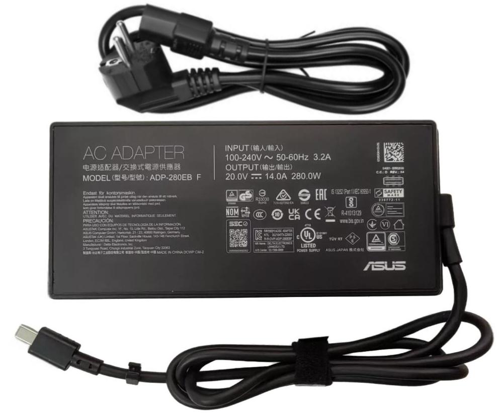 Original 20V 14A 280W Asus ROG Strix G16 (2025) G615LR Rectangle Conn Chargeur AC Adaptateur