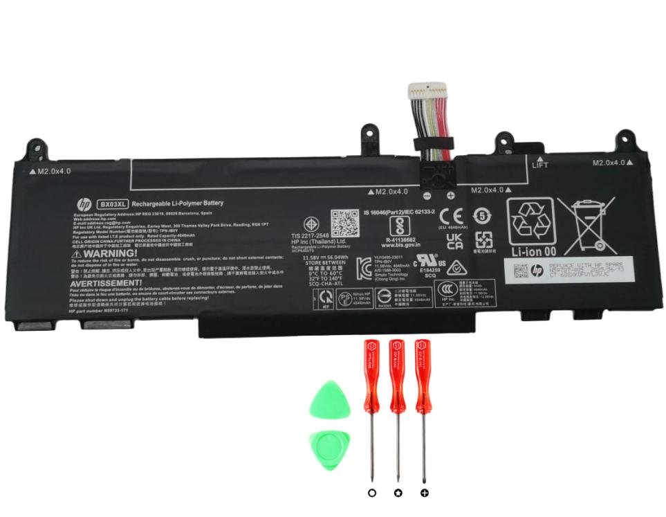 Original 4646mAh 56.04Wh HP EliteBook 830 G11 8M2X6AV Batterie