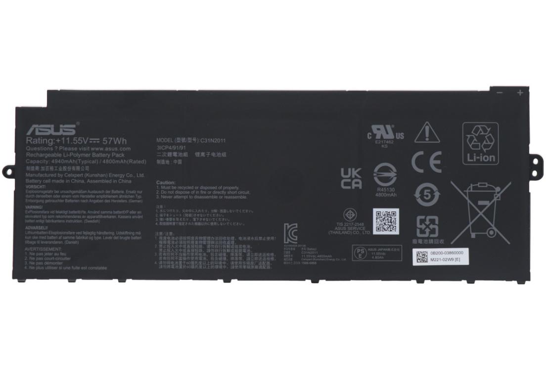 Original 4940mAh 57Wh Asus ChromeBook Flip CX5 CX5500FEA-E60082 Batterie