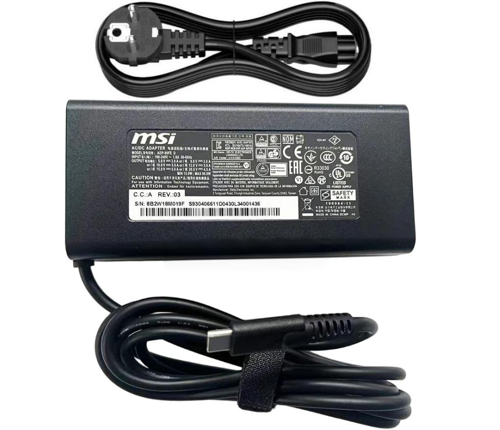 Original 90W Type-C MSI Summit E15 A11SCST Chargeur AC Adaptateur