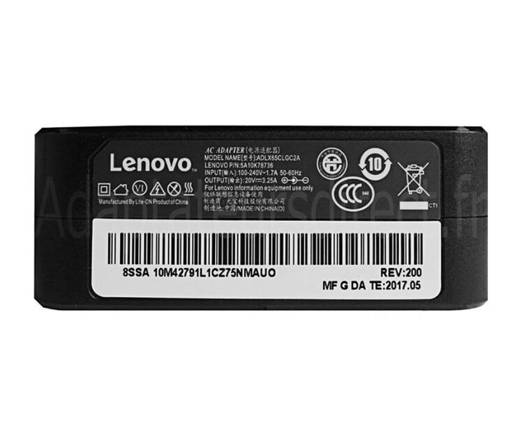 Original 65W Lenovo IdeaPad 330S-15IKB 81F500A6MX Adaptateur Chargeur